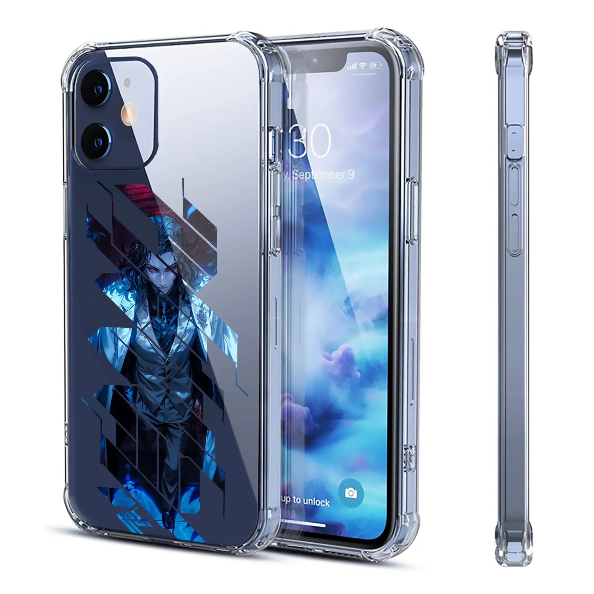 鬼滅の刃 グッズ,鬼舞辻 無惨 - IPhone 12シリーズ対応 ・ 透明スマホケース ・ クリアソフトケース ・ TPU素材 ・ 耐衝撃 ・ 高密着 ・ 防汚 防指紋 ・ 簡単着脱